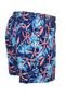 Short Estampado Tactel Elastano Extra Grande Plus Size floral  Marinho - Marca Butu Biru