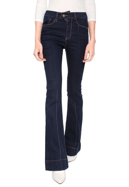 Calça Jeans MOB Flare High Azul-marinho - Marca MOB