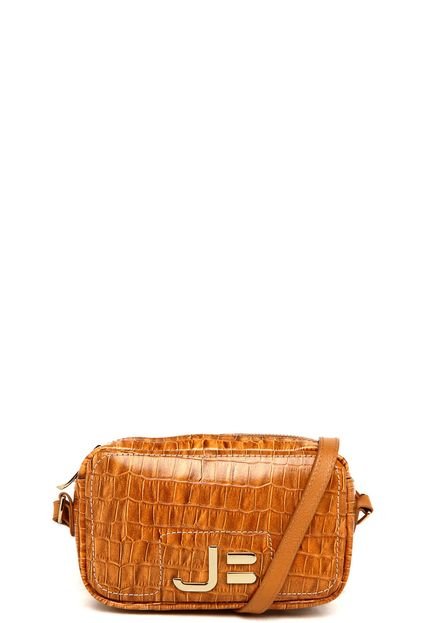 Bolsa Transversal Couro Jorge Bischoff Croco Caramelo - Marca Jorge Bischoff