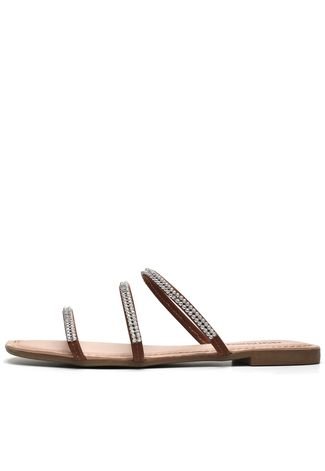 Sandália Dafiti Shoes Amarração Strass Nude - Compre Agora