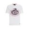 Camiseta BOSS X NFL Off-White De Algodão Stretch Com Marca Colaborativa - Marca BOSS