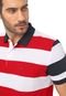 Camisa Polo Tommy Hilfiger Reta Listrada Branca/Vermelha - Marca Tommy Hilfiger