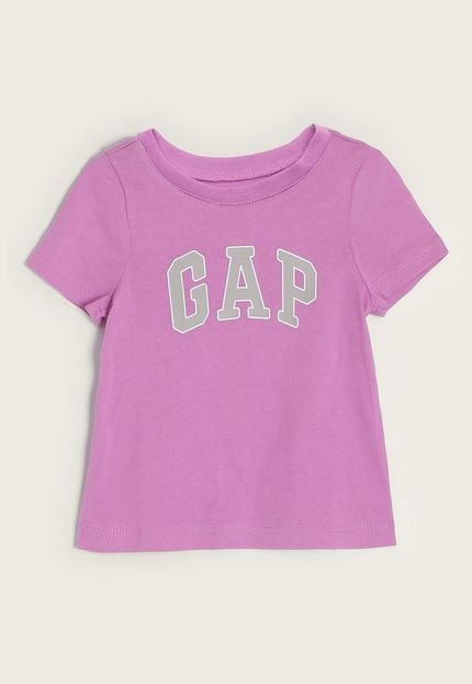 Camiseta Bebê GAP Logo Lilás - Marca GAP