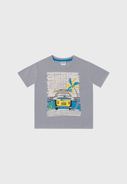 Camiseta Fakini Infantil Surf Season Cinza - Marca Fakini