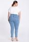 Calça Jeans Plus Size Skinny com Barra Desfiada - Marca Lunender
