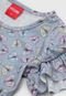Vestido Manga Curta Tricae Infantil Borboletas Azul - Marca Tricae