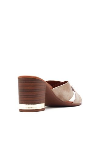 Tamanco Dafiti Shoes Tiras Bege - Compre Agora