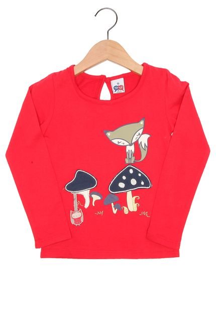 Blusa Tip Top Manga Longa Menina Vermelho - Marca Tip Top