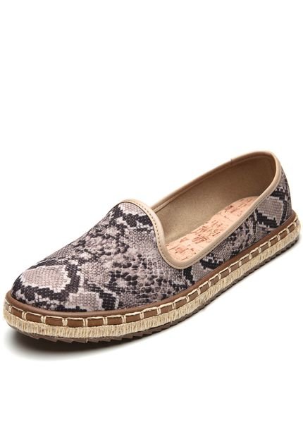 Slipper Moleca Cobra Bege - Marca Moleca