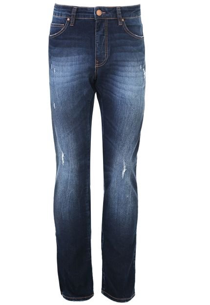 Calça Jeans Colcci Slim Desgaste Azul - Marca Colcci