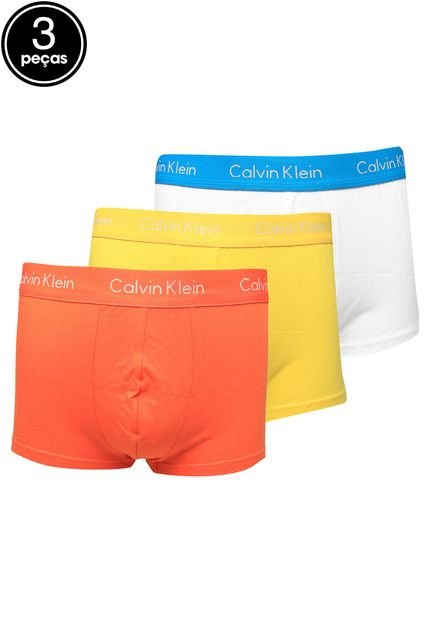 Kit 3pçs Cueca Calvin Klein Sungão Logo Laranja - Marca Calvin Klein Underwear