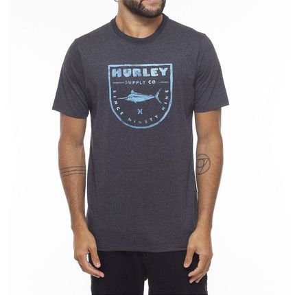 Camiseta Hurley Marlin WT23 Masculina Mescla Preto - Marca Hurley