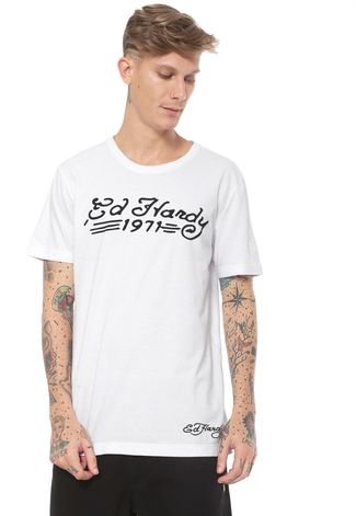Camiseta Ed Hardy 1971 Branca