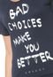 Camiseta Colcci Bad Choices Azul-Marinho - Marca Colcci
