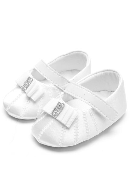 Sapato Pimpolho Laço Baby Menina Branco - Marca Pimpolho