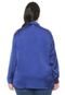 Camisa Gris Plus Renda Azul-Marinho - Marca Gris Plus