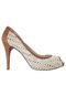 Peep Toe Capodarte Recortes Off White - Marca Capodarte