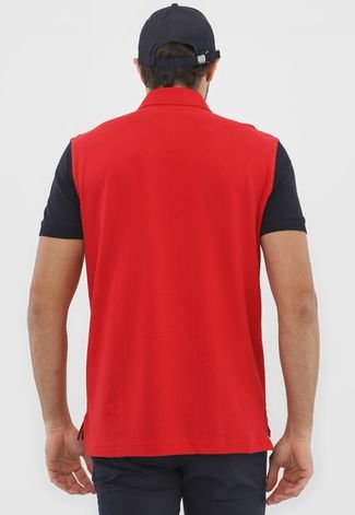 Camisa Polo Tommy Hilfiger Reta Logo Vermelha - Compre Agora