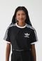 Camiseta adidas Originals Reta 3 STRIPES PNST Preta - Marca adidas Originals