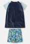 Pijama Curto Dino Dreams Infantil Up Baby Azul - Marca Up Baby