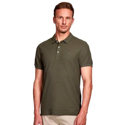 Camisa Polo Aramis Basic Piquet Ve25 Verde Militar Masculino - Marca Aramis