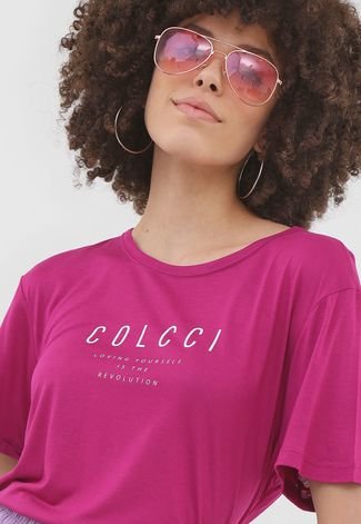 Camiseta Colcci Loving Yourself Rosa