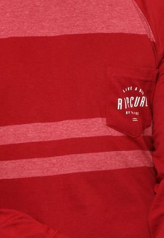 Camiseta Manga Longa Rip Curl Framed Stripe Vermelha