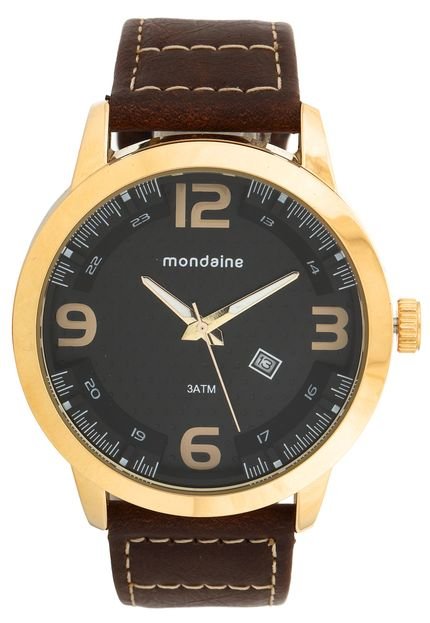 Relógio Mondaine 76655GPMVDH2 Marrom/Dourado - Marca Mondaine