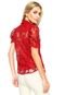 Camisa Manga Curta Carmim Romantic Lace Vermelha - Marca Carmim