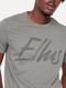 Camiseta Ellus Masculina Maxi Logo Classic Brush Cinza Médio - Marca Ellus