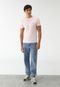 Camiseta Lacoste Slim Estampa Rosa - Marca Lacoste