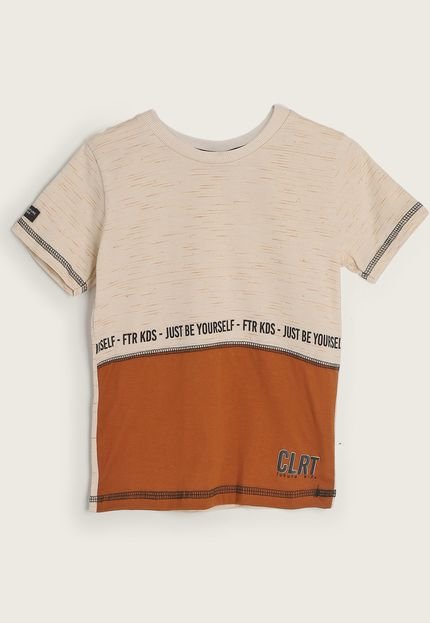 Camiseta Infantil Colorittá Be Yourself Bege - Marca Colorittá