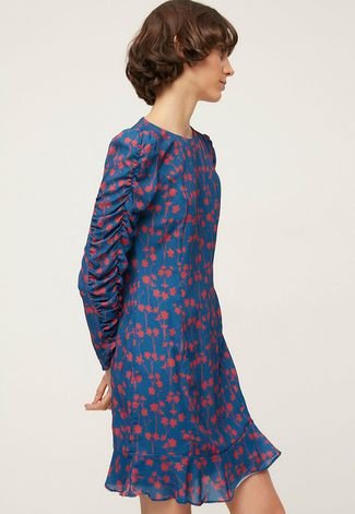 Vestido Trendyol Collection Curto Floral Azul - Compre Agora
