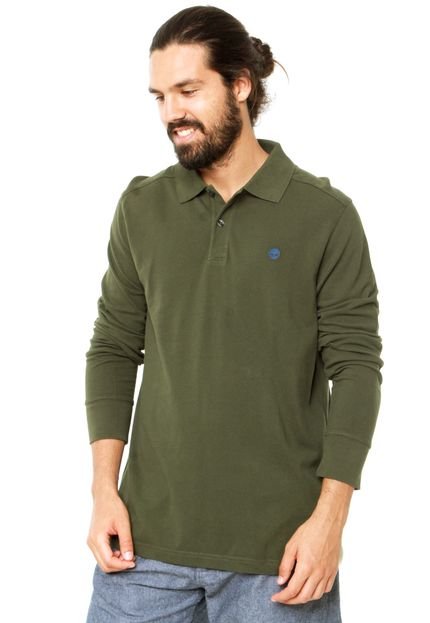 Camisa Polo Timberland Millers River Verde - Marca Timberland