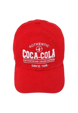 Boné Coca Cola Accessories Strapback Authentic Vermelho