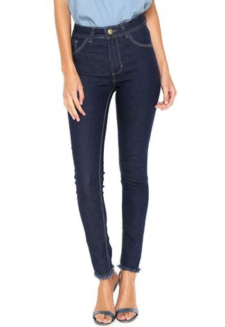 Calça Jeans GRIFLE COMPANY Skinny Franjas Azul