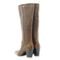 Bota Feminina Bico Fino Cano Longo Couro Salto 6  Camel - Marca Spinelli