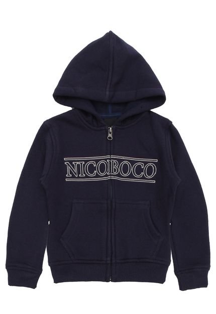 Blusa de Moletom Nicoboco Menino Escrita Azul-Marinho - Marca Nicoboco