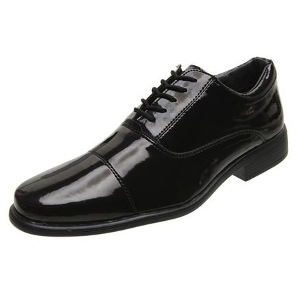 Sapato Social Militar Masculino Mr Try Shoes  Esporte Fino Com Cadarço Preto - Marca MR TRY SHOES