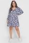 Vestido FiveBlu Curto Marias Floral Azul - Marca FiveBlu