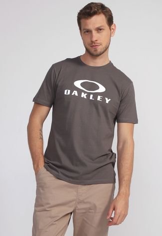 Camiseta Oakley O-Bark Masculina - Preto+Branco