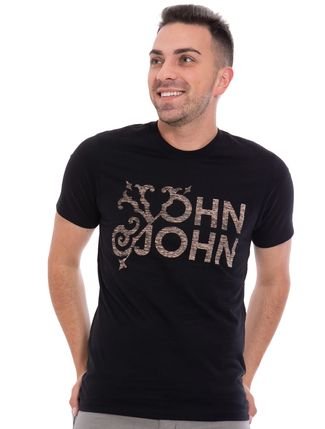 Camiseta John Sign Preto John John