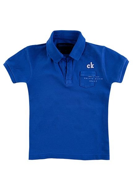 Camisa Polo Calvin Klein Kids Bordado Azul - Marca Calvin Klein Kids