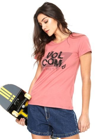 Camiseta Volcom Ringer Rosa