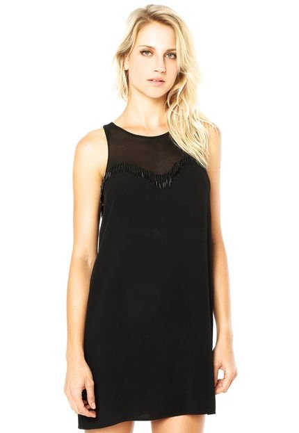 Vestido Colcci Comfort Franjas Preto - Marca Colcci