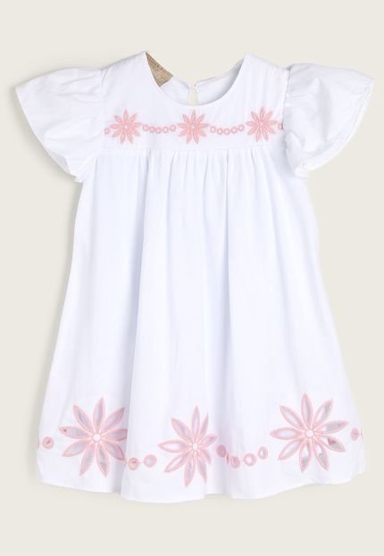 Vestido Milon Flores Branco - Marca Milon
