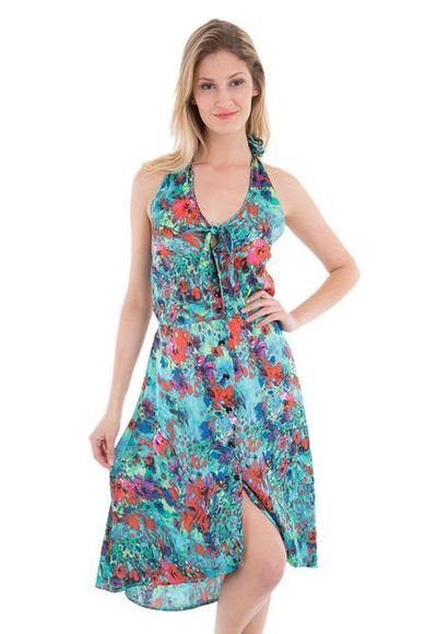 Vestido Fantasia Ash Turquesa Compra Ahora Dafiti Chile