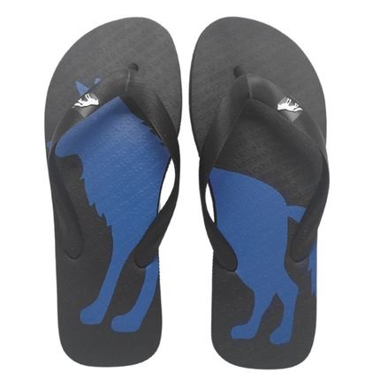 Chinelo Acostamento Masculino Casual Estampa Lobo Azul - Marca Acostamento