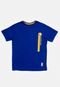 Camiseta NBA Juvenil Estampada Golden State Warriors Casual Azul - Marca NBA
