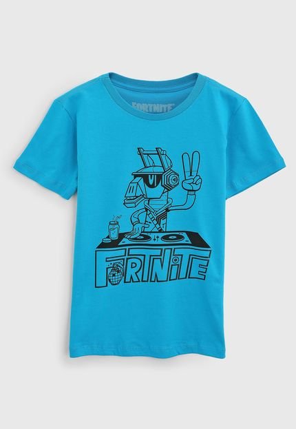 Camiseta Fortnite Infantil Full Print Azul - Marca Fortnite